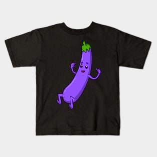 Cartoon Aubergine Kids T-Shirt